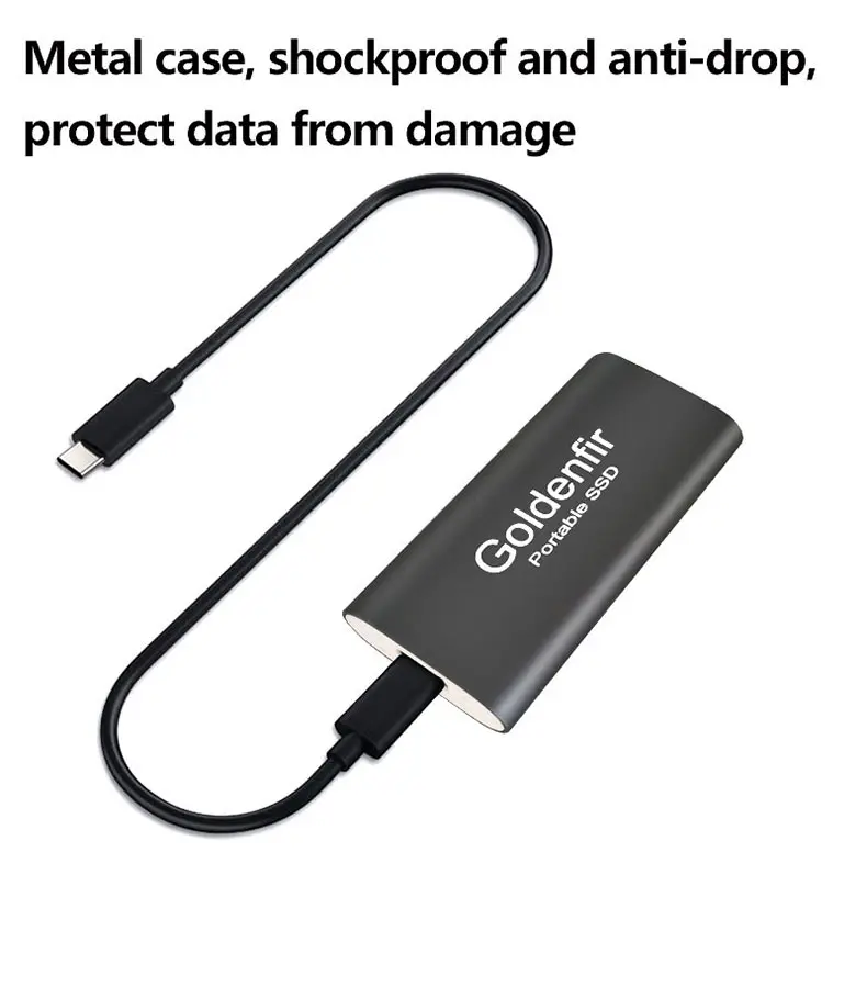 Goldenfir Mini Portable SSD 60GB 64GB 120GB 128GB 240GB 256GB 480GB 512GB 960GB 1TB USB 3.0 External Solid State Drive