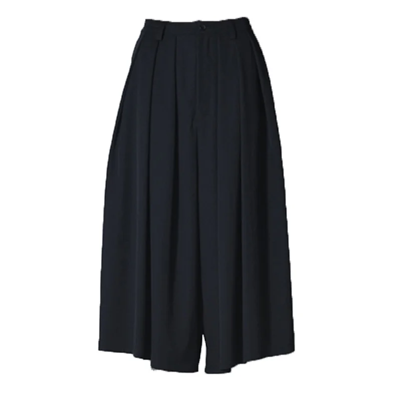 Брюки мужские повседневные с широкими штанинами и плиссировкой | Мужская одежда