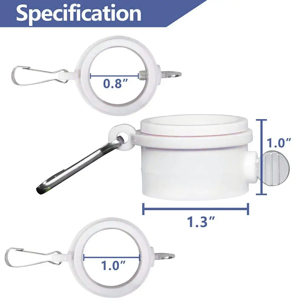 Набор из 2 пластиковых колец для флагштока с фиксированной вешалкой, вращающееся на 360 градусов кольцо с карабинами