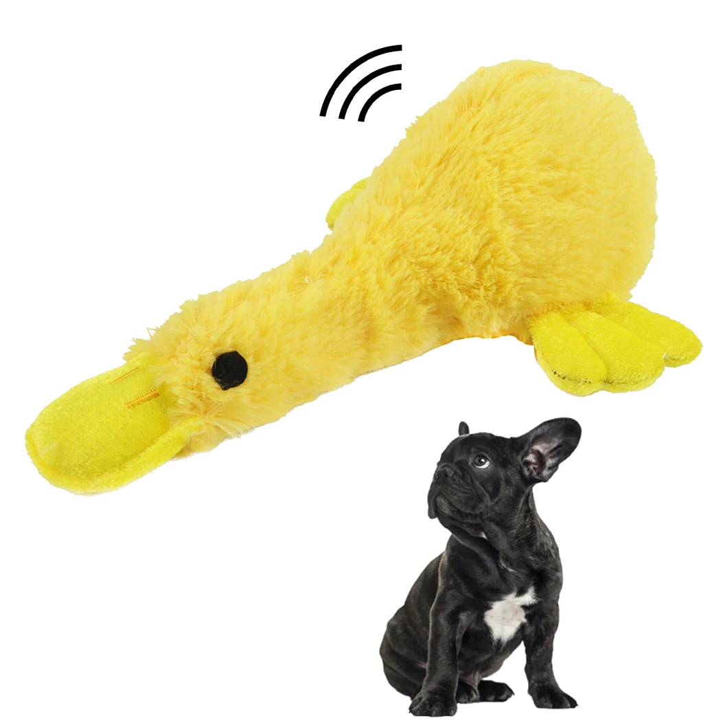 

ute Pet Dog Cat Plush Squeak Sound Dog Toys Funny Fleece Durability Chew Molar Toy Fit for All Pets Duck