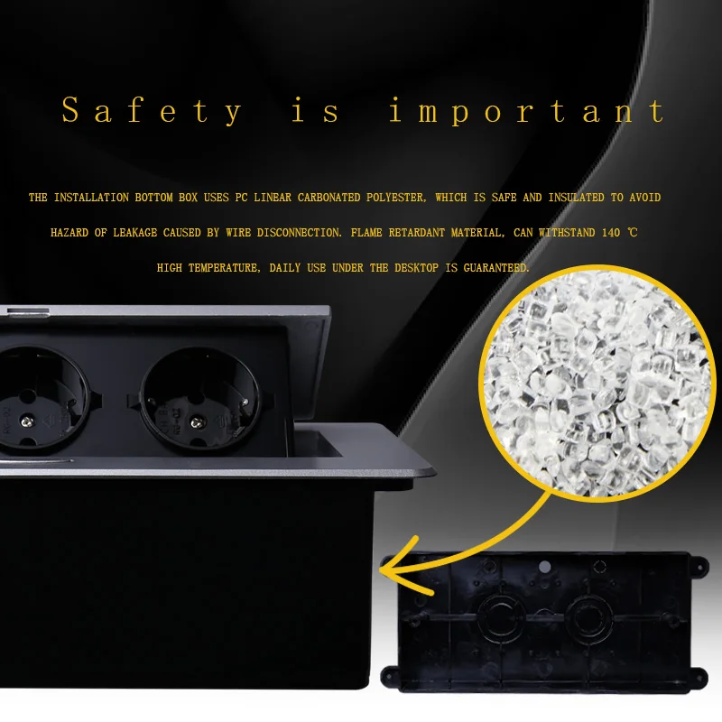 Новая настольная розетка KEKA стандарта ЕС выдвижная из алюминиевого сплава