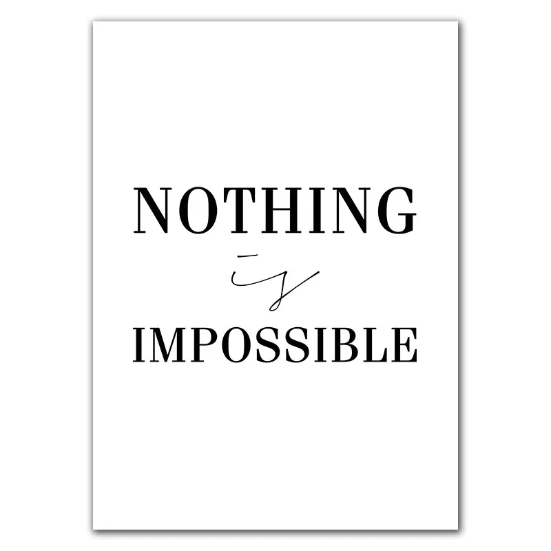 Минималистский черно-белый холст картина цитата плакат Вдохновляющие Слова на