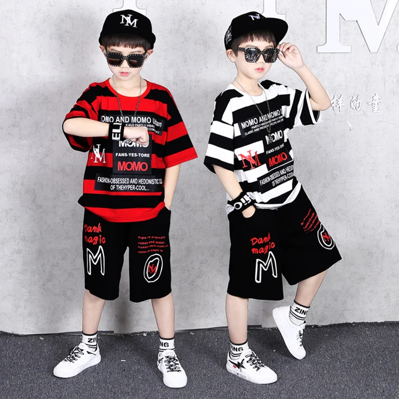 Комплект летней одежды для маленьких мальчиков комплекты из свободных