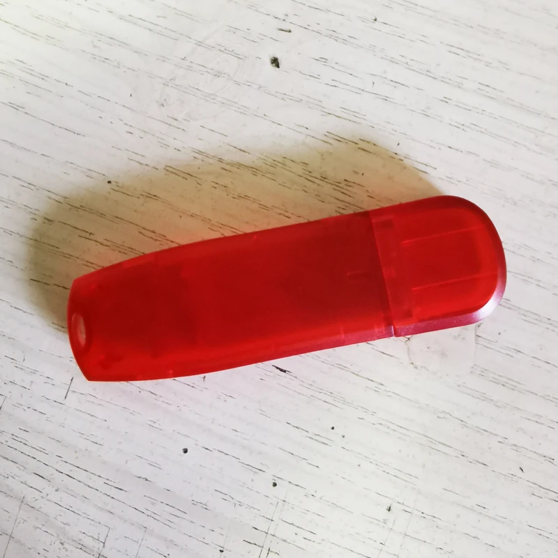 100 шт. без логотипа новый прозрачный красный корпус USB из АБС-пластика с крышкой
