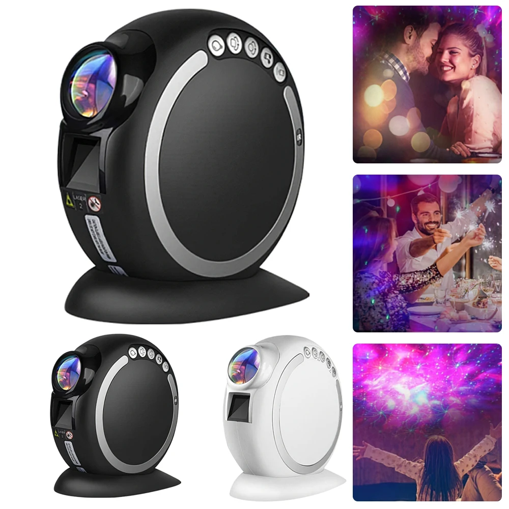 

LED Star Galaxy Projector Night Light Room Decor Ocean Wave Projection Lamp Remote Control Bluetooth Music Player Christmas Gift