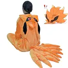 Аниме Косплей лиса 9 хвостов костюм животных комбинезон для Хэллоуина Комбинезоны для вечеринки взрослые женщины мужчины оранжевая зимняя смешная теплая Пижама