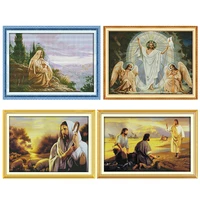 jesus chanted cross stitch kit patterns 11ct 14ct diy handmade stamped printed canvas needlework embroidery decoration gifts set
