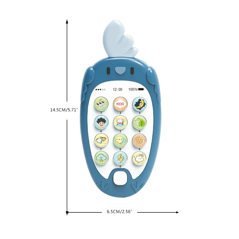 

1 Pcs Baby Nibble Pacifier Educational Mobile Phone, Simulation Bilingual Bottle Imitating Music Toy for Boys Girls