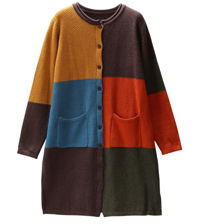 Женский свитер вязаный кардиган осень весна 2020 тонкое однобортное свободное