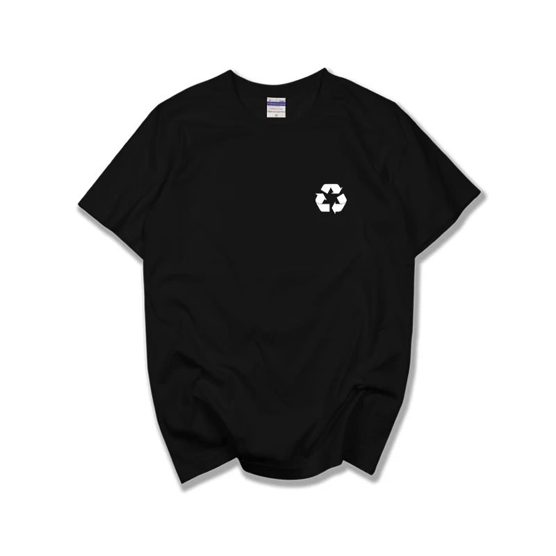 Переработанные логотипы футболка с коротким рукавом забавная мужская мода 100%
