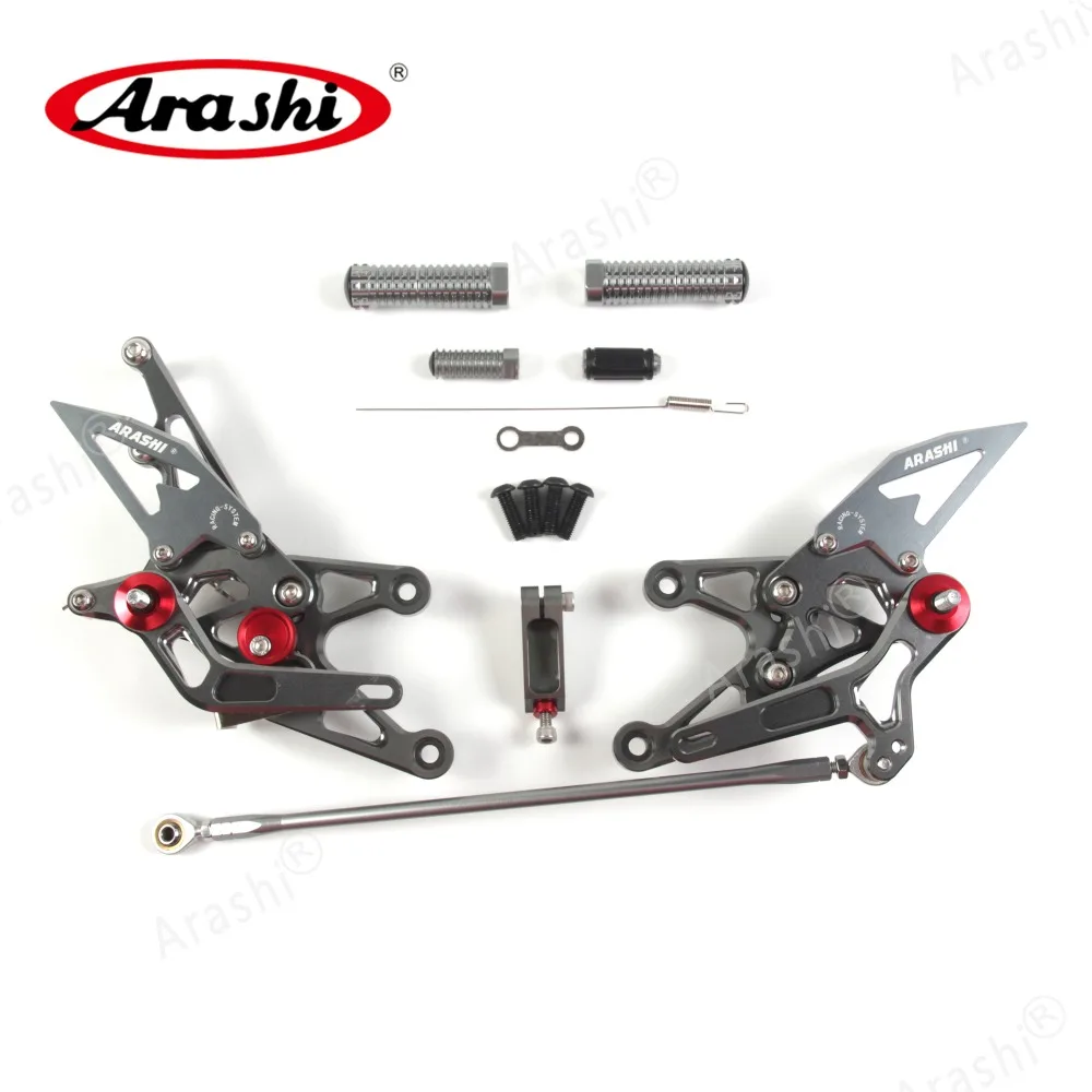 Arashi для YAMAHA YZF R1 2007 2008 ЧПУ Регулируемые подножки для ног Rider задние наборы Rearset Подножка для ног алюминий золото