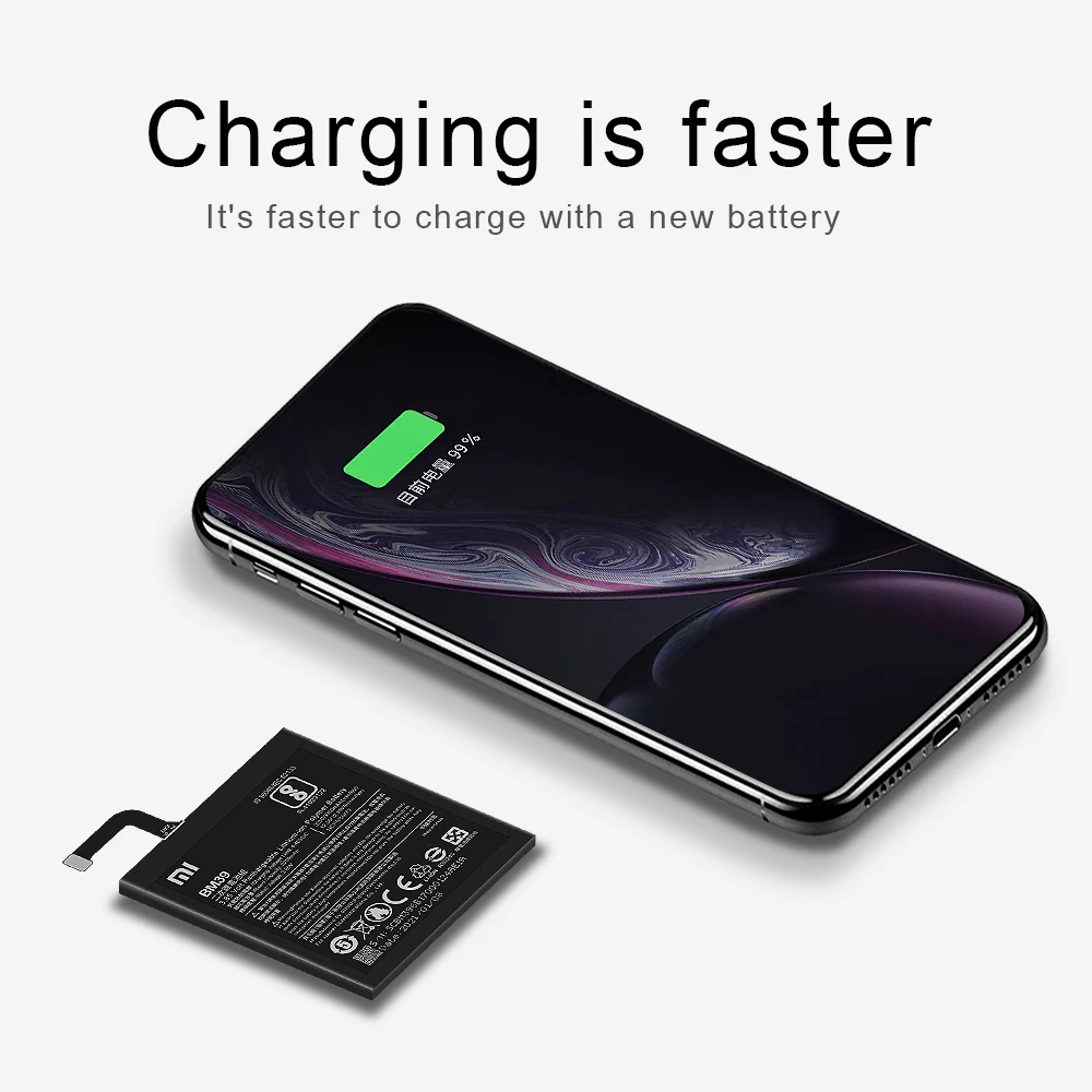 Оригинальный аккумулятор Xiaomi 6 BM39 3350 мАч для Mi Mi6 высококачественные сменные