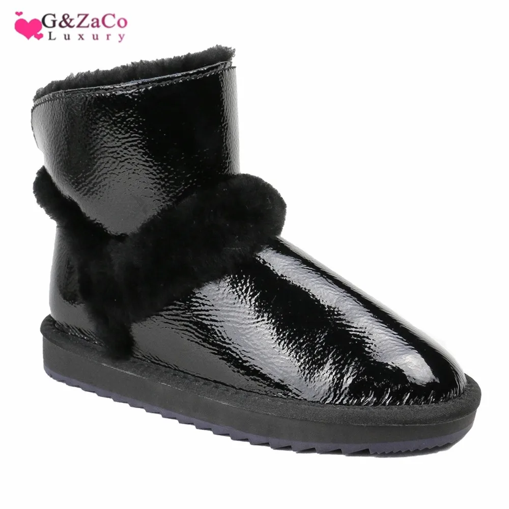 Натуральная овечья шерсть Зимние сапоги Женская обувь из натуральной овечьей