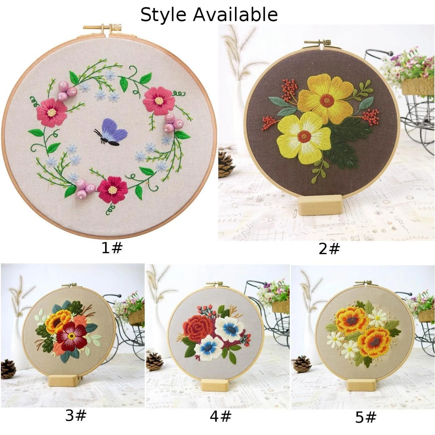 Сделай Сам Вышивка стартер цветочный узор вышивка крестиком набор рукоделие