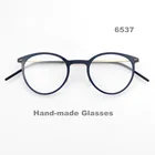 2022 женские и мужские ультралегкие очки ручной работы, дизайнерские круглые очки по рецепту при близорукости, 6537