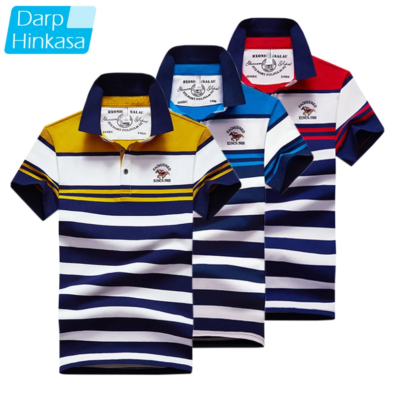 DARPHINKASA тонкая рубашка-поло дышащая с коротким рукавом мужская мода деловая