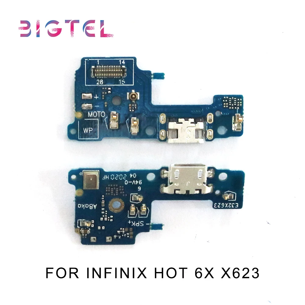 

5 Pcs/Lot 100% Test For Infinix Hot 6X X623 USB Charging Port Connector Board Parts Flex Cable Microphone Mic