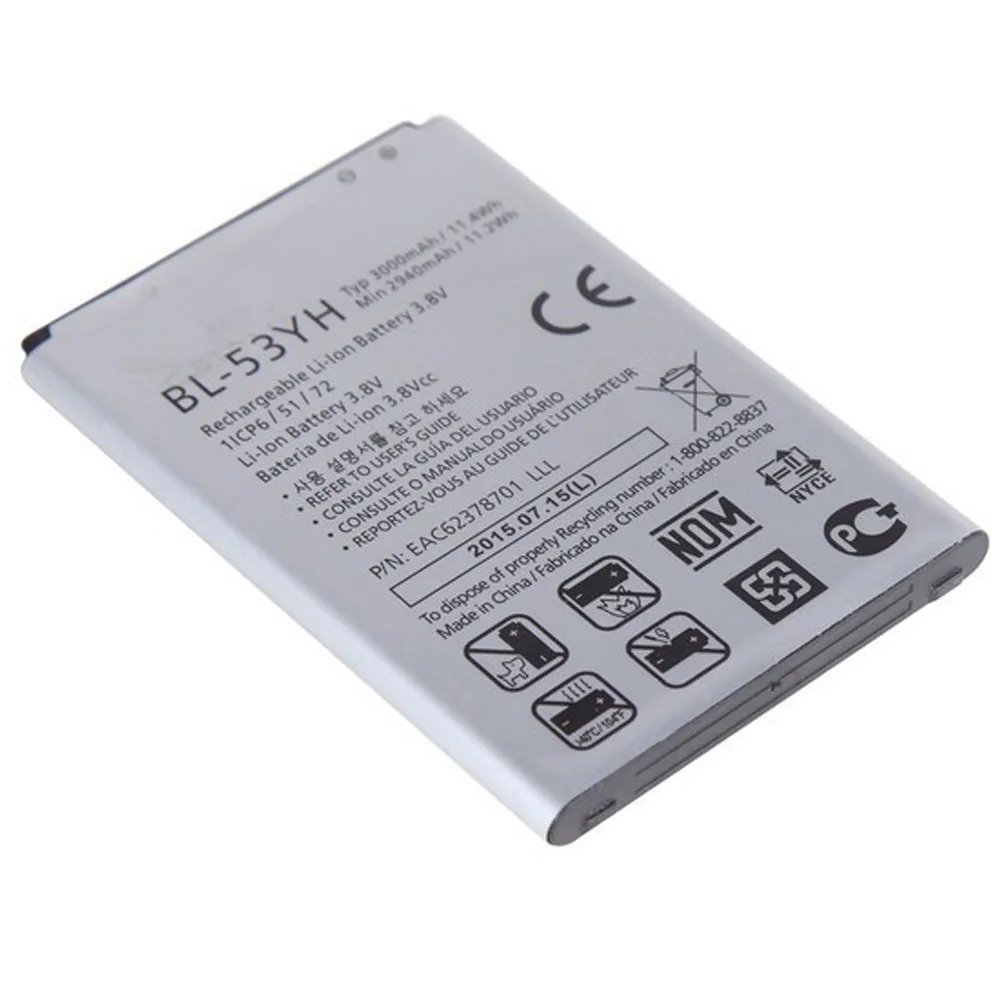 Сменный аккумулятор Dinto для LG G3 3000 F400K F460 F470 D830 D850 VS985 D852 D855 D859 BL-53YH 400 мАч | Мобильные