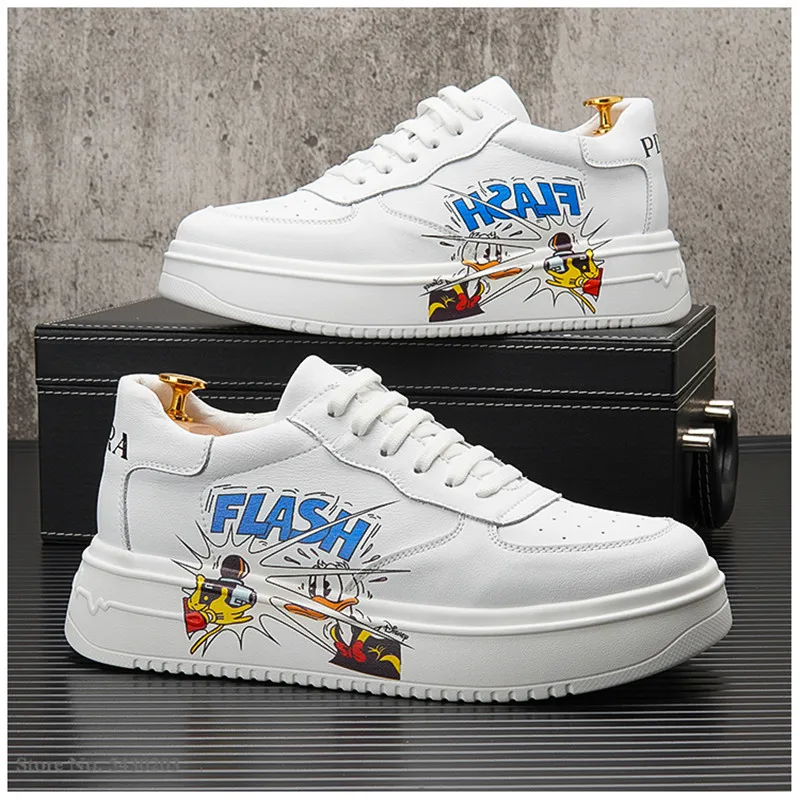 Fashion Autumn Shoes For Men Sneakers High Tops Casual Platform Punk Zip Flats | Обувь