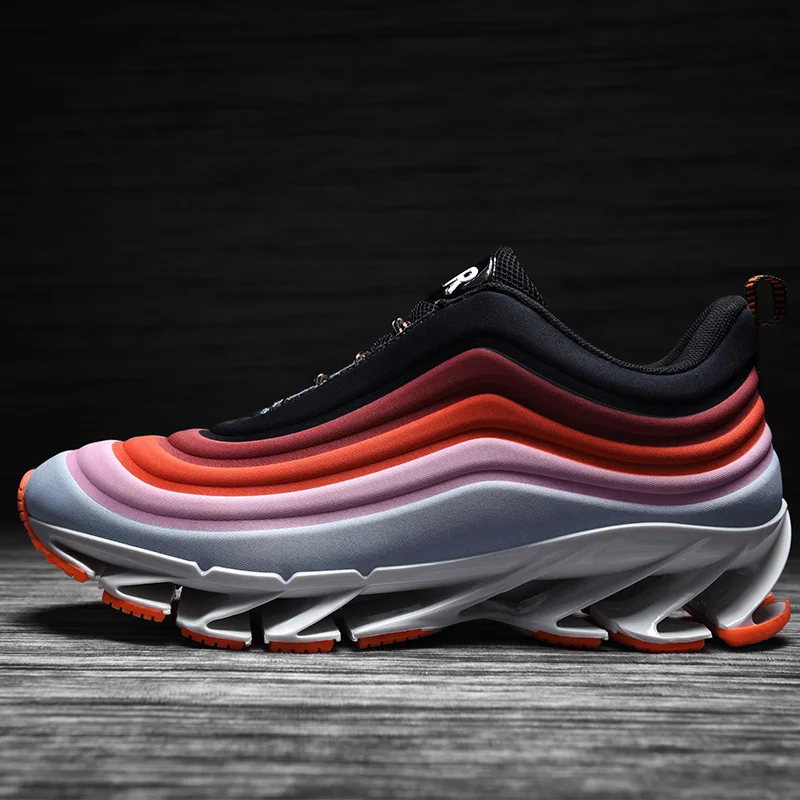 

Men's Fashion Sneakers Trend Comfortable Walking Jogging Training Gym Shoes Rubber Sole Heighten Lace-up Outdoor Casual Shoes