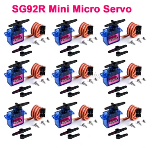 Сервоприводы SG92R Mini Micro Servo 9g 100 кг для радиоуправляемых самолетов вертолетов автомобилей лодок роботов, запчасти для 5 шт. 10 шт. 20 шт. 30 шт. 50 шт. 2,5 шт.
