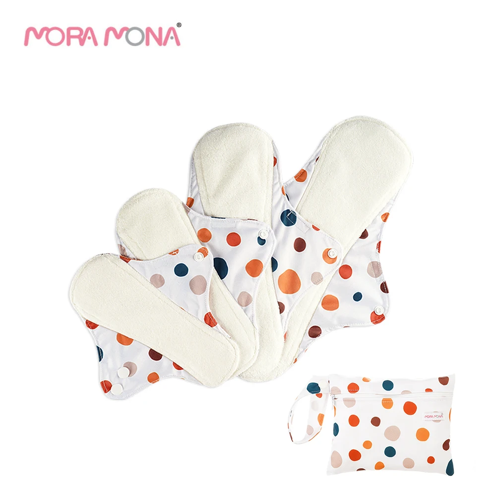 Моющаяся и многоразовая гигиеническая прокладка Mora Mona 4 разных размеров с