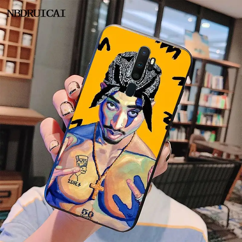 PENGHUWAN Rapper 2pac ТПУ Черный чехол для телефона Oppo A5 A9 2020 A11x A71 A73S A1K A83 | Мобильные