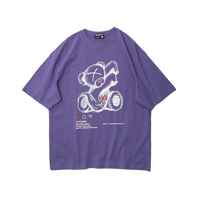 

DISNEY 2021 Pooh Bear Men t-shirt Top oversized t shirt Men's clothing Cartoons harajuku women's t-shirt short sleeve fashion