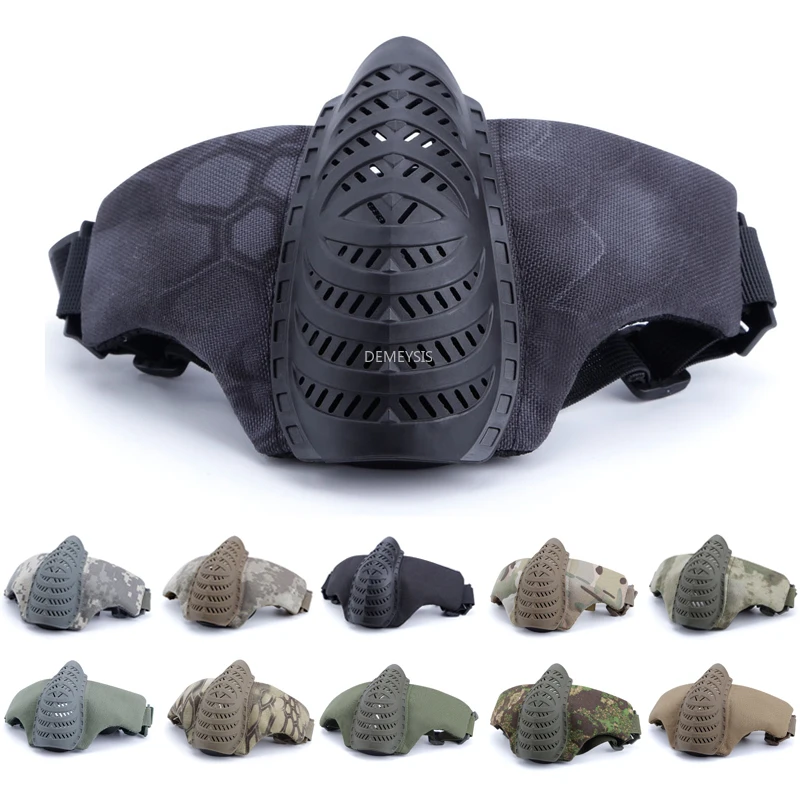 

Army Airsoft Half Face Mask Breathable Military Paintball Sports Protective Mask Outdoor Hunting Shooting Combat Tactical Mask