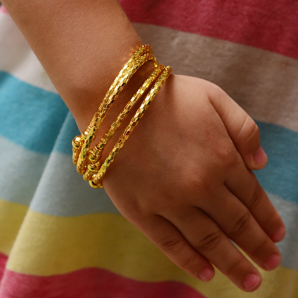 Wando золотой браслет с мозаикой из открытой нити для маленькой девочки ребенка