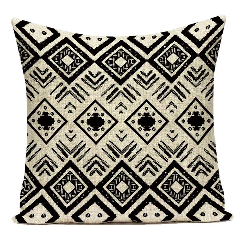 Черный белый цвет Мандала Cojines Decorativos Para Диван Декоративные Чехлы для подушек дом