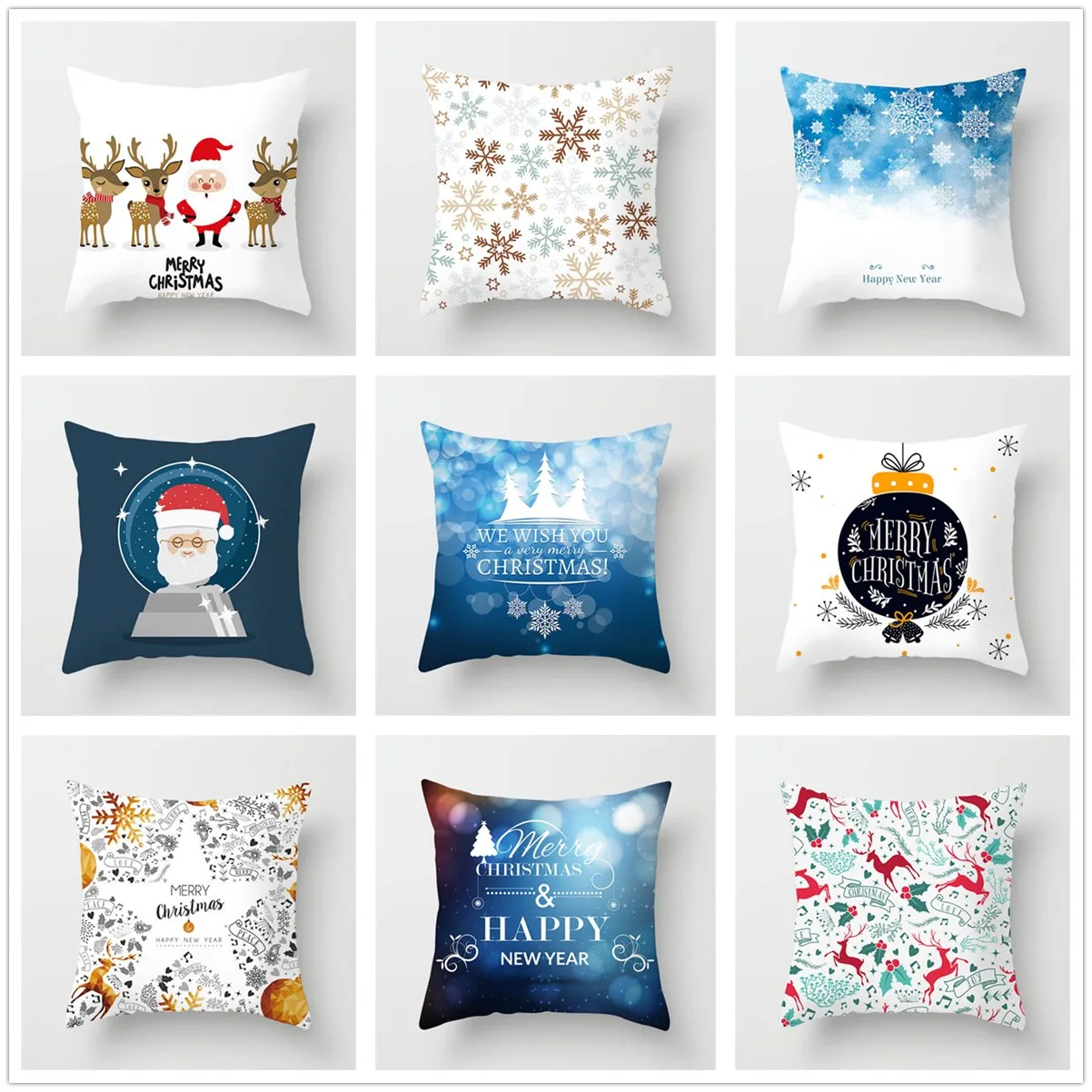 

Christmas Pillow Covers Pillowcases Throw Pillow Cover Home Decoration Double-sided Printing 29 Style AQ