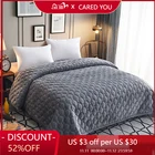 Мягкое теплое Флисовое одеяло кораллового цвета, зимнее легкое, покрывало с листьями, плед-чехол для дивана