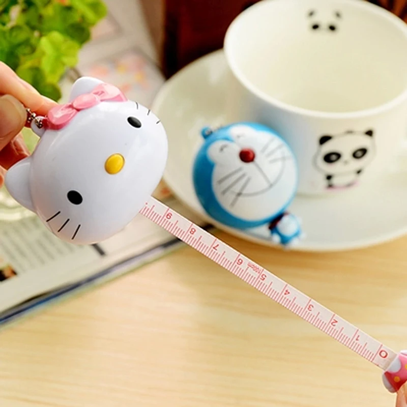 Skyasia 1M Measuring Tape Retractable Children's Measuring Tape Keychain Kawaii Animal Cute Tape Measure Pink For Gift