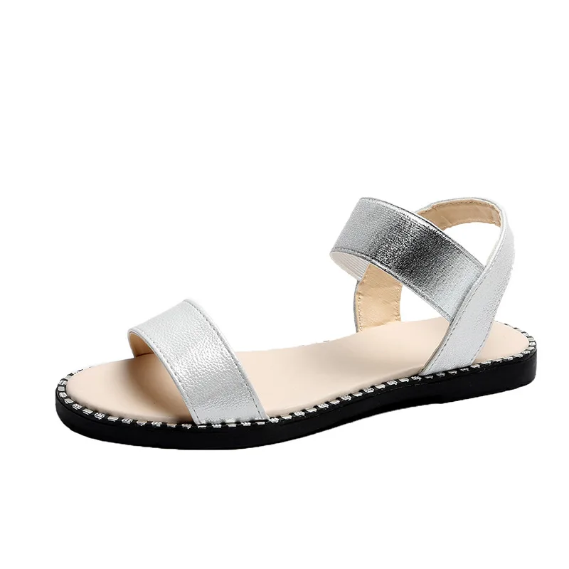 

Women Sandals Leather Splicing Sandals Lightweight Non-slip Outdoor Walking Shoes Fashion Comfortable Flat Beach Casual Sandals