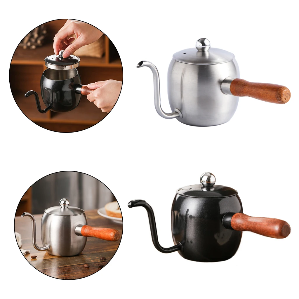 

Long Narrow Spout Coffee Pot, 304 Stainless Steel Pour Over Drip Coffee Pot Gooseneck Tea Kettle