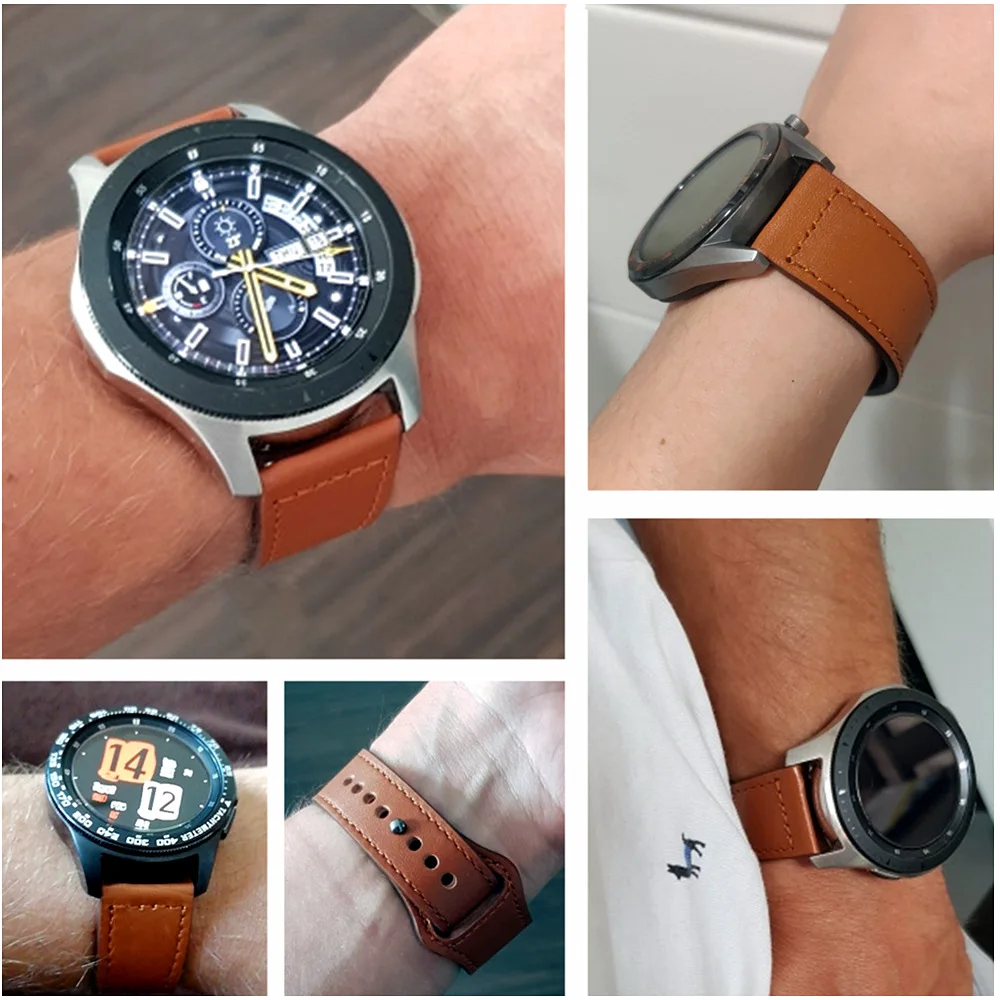 

huawei watch gt 2 strap for Samsung Galaxy Watch 46mm Gear S3 frontier leather band 22mm watch band Sport bracelet watchband 46