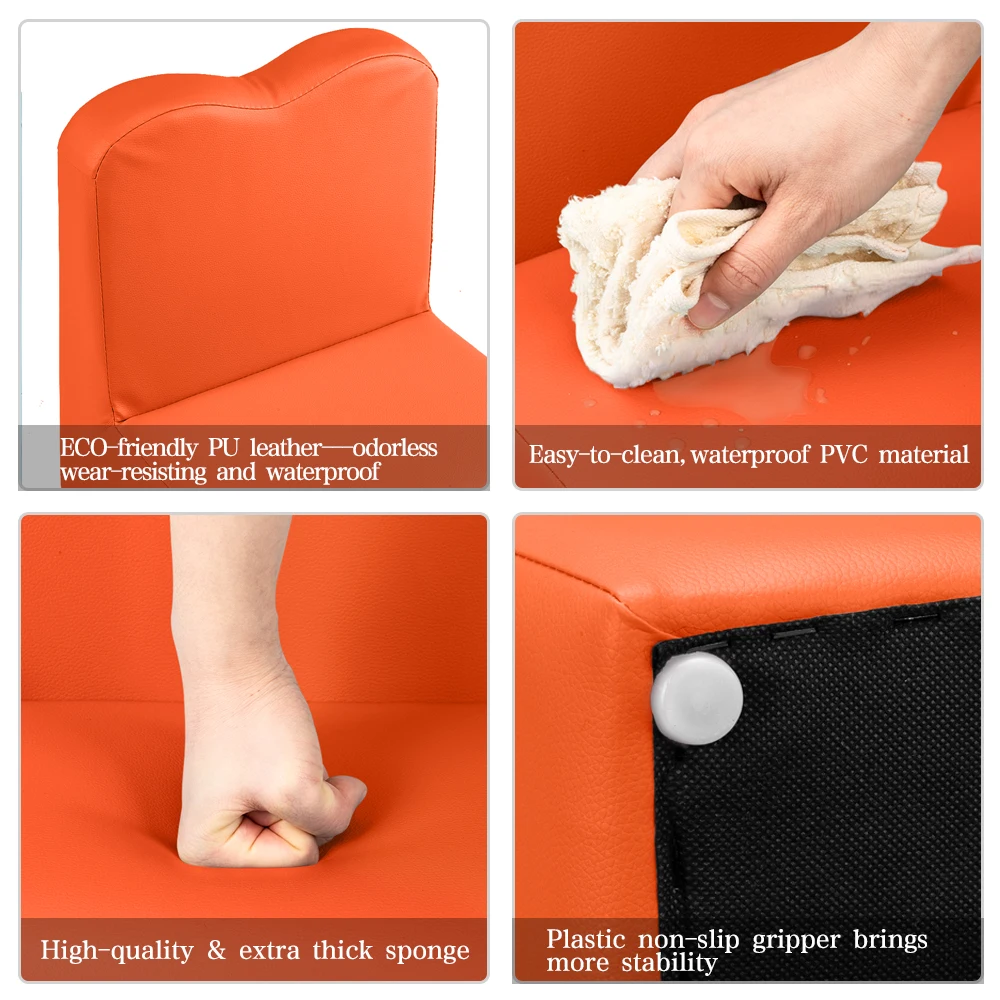 

(US)Children's Sofa 2-In-1Reading Sofa Chair Cushion Removable Children Chair Children's Sofa Lovely Baby Chair Children's Seat