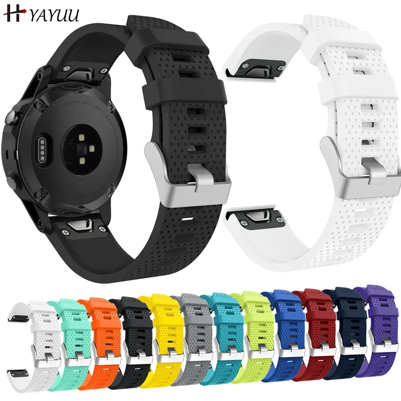YAYUU Watch Band For Garmin Fenix 6S/ 6S Pro Soft Silicone 20mm Replacement Strap for Fenix 5S/ 5S Plus/D2 Delta S Smartwatch