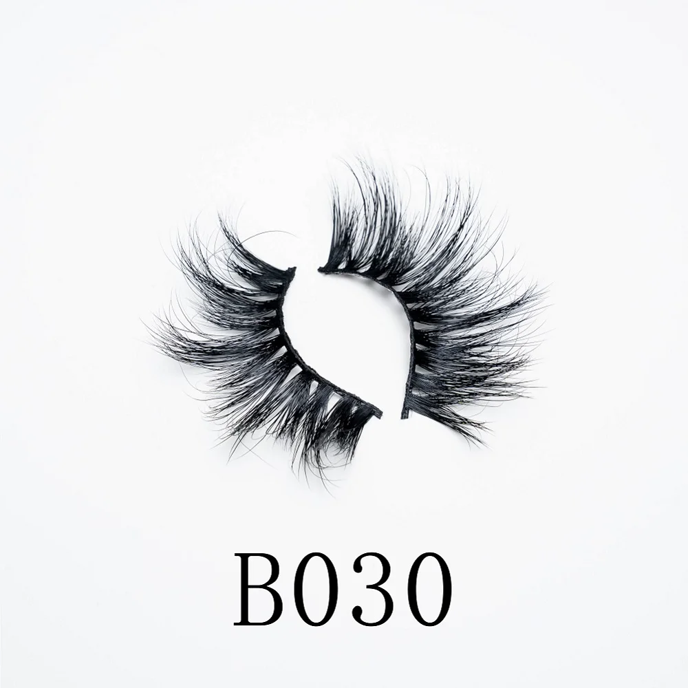 

5D 25mm Long Fluffy Mink Lashes Natural Strip False 3D Real Mink Lashes Dramatic Volume 6D Eyelashes Extension B30
