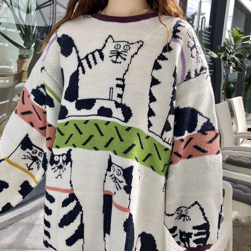 Gaganight свитер для девочек с милой собачкой повседневный свободный длинным рукавом