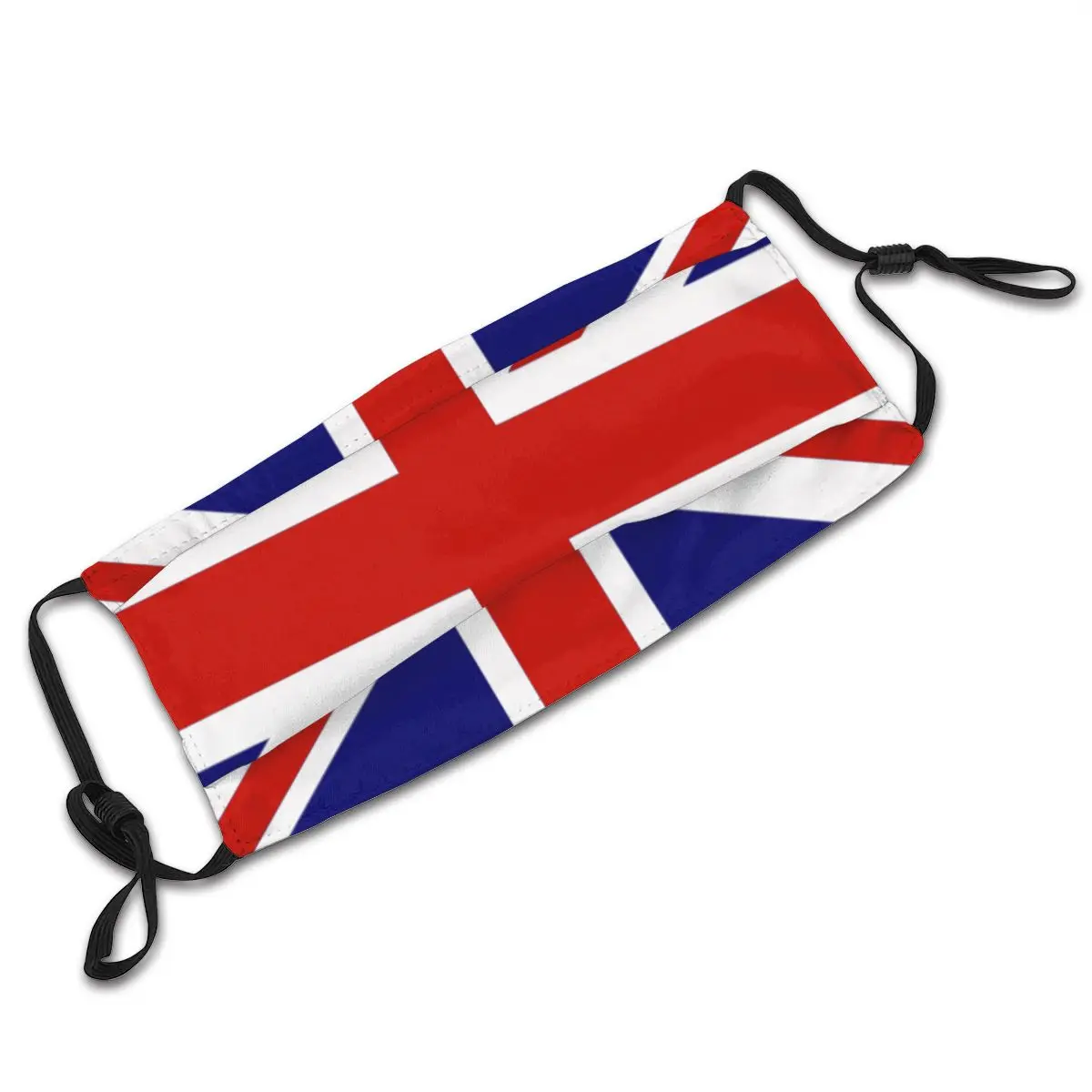 

British Flag Reusable Mouth Face Mask with filter Anti Haze Dustproof Mask Protection Cover Respirator Mouth Muffle