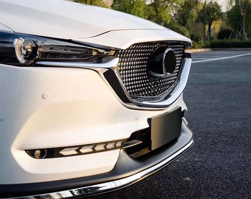 Для MAZDA CX 5 CX5 2017 2018 2019 внешние аксессуары гриль Бриллиантовая Передняя решетка для