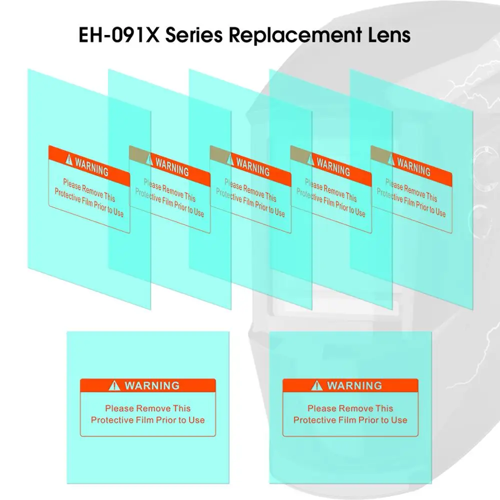 Внешний сварочный шлем YESWELDER 5 шт. 2 Сменные защитные линзы для сварочного шлема