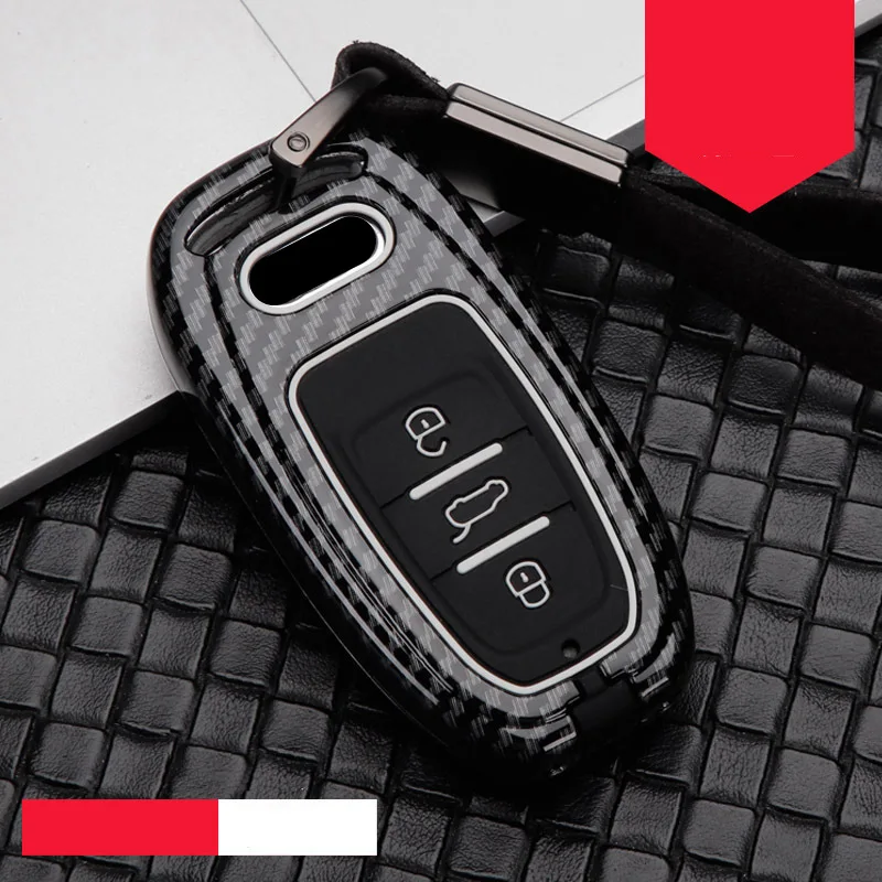 

Hot Sale New Zinc alloy+Silica gel Car Key Protect Case Full Cover For Audi A6L A4L Q5 A3 A4 A7 A8 B6 B7 B8 C8 Q8 D5 2018 2019