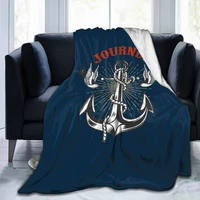 navy anchor dark blue pattern flannel blanket tv sofa blanket air conditioning blanket suitable for all seasons
