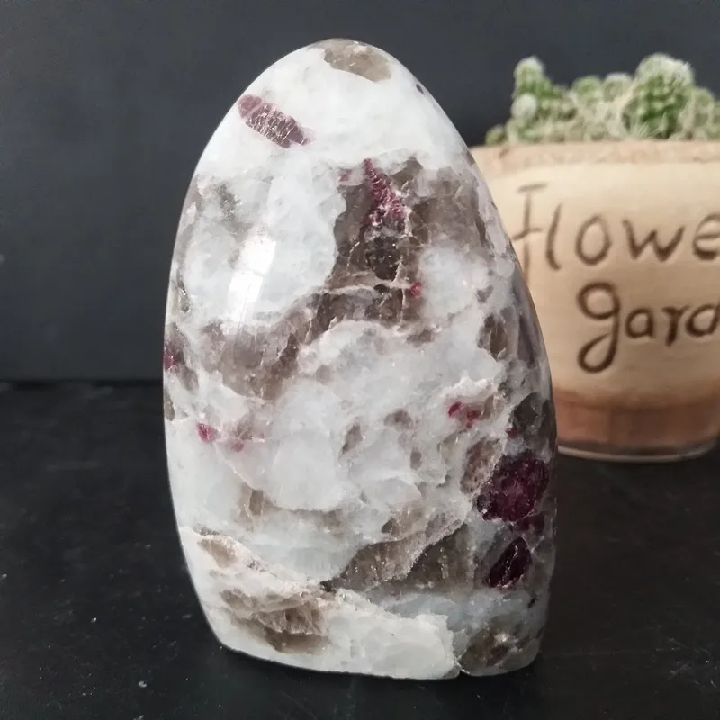 Натуральный камень цветение сливы турмалиновый стол дисплей украшение для дома