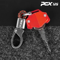 motorcycle accessories keyring metal key ring keychain for honda pcx125 pcx 125 2017 2018 2019 2020 2021 allyears cnc key chain