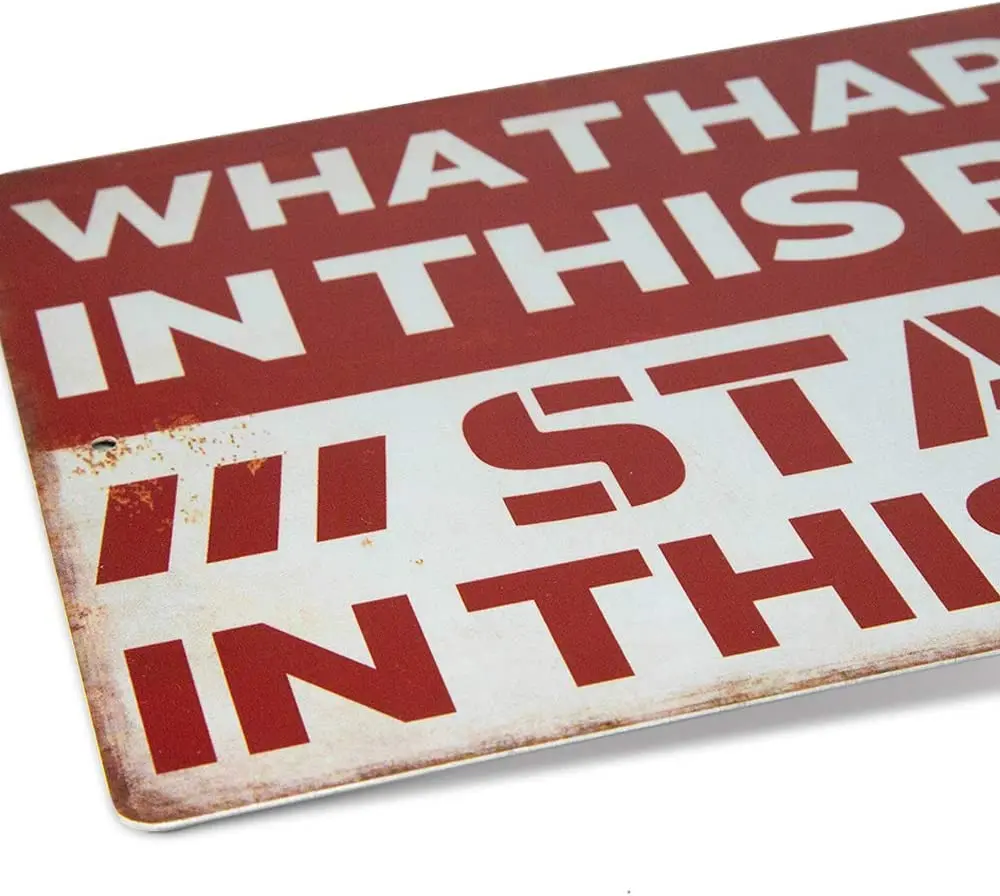

Putuo Decor What Happens in This Room Stays in This Room Metal Tin Sign 12 x 8 Inches Man Cave Garage Bar Decor