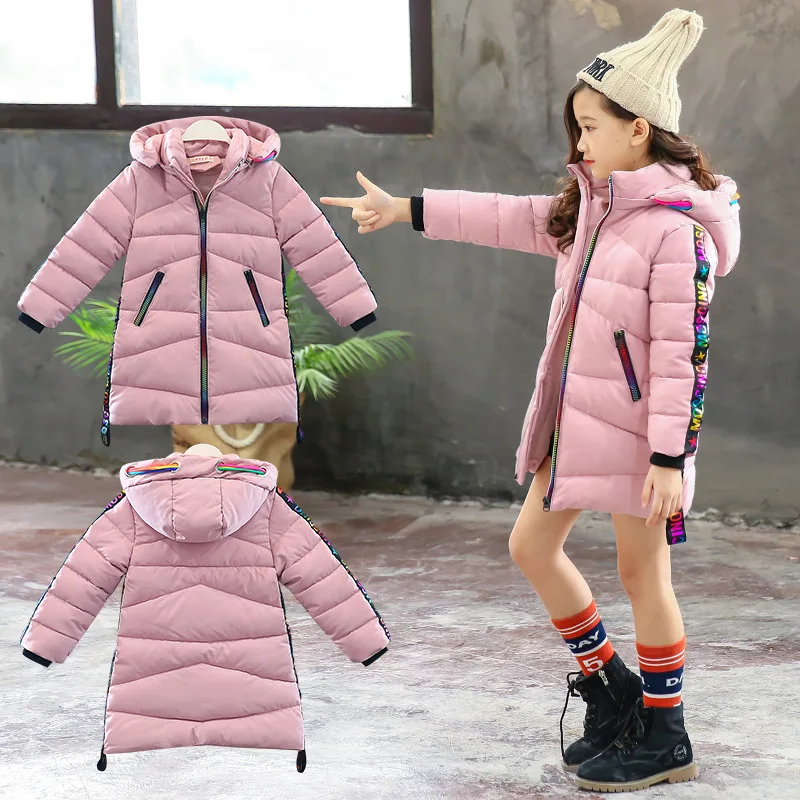 Детская куртка для девочек 2020 осенне зимняя пальто теплая верхняя одежда с